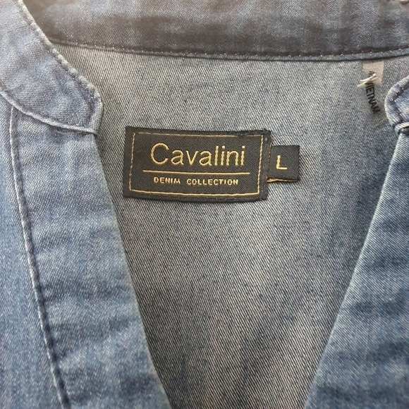 Cavalini Denim Collection Top Size L - Picture 5 of 6